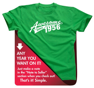 Awesome Since 1956, Custom Birthday Shirt,  67th, 50th Birthday Gift For Men and Women - Awesome Since 1967 -  T-shirt Gift idea AS-1989