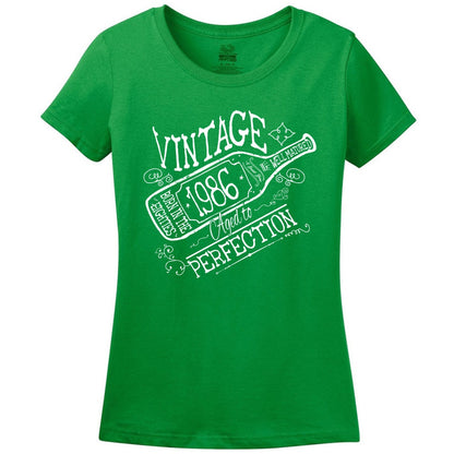 ANY YEAR! 30th 40th 50th Birthday Gift Men Women Vintage 1986 Aged To Perfection A Great Year Born Eighties T-shirt Wino Wine bottle W-1986