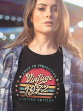 Retro Sunset Vintage 1972 Birthday Shirt, 51st For Her - Women born in 1972 -  Aged To Perfection Limited Edition T-shirt Gift  SUN-1972