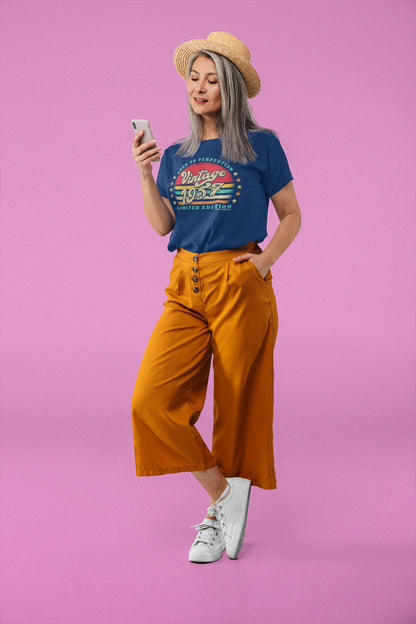 Custom Vintage 1958, Retro Sunset 65th Birthday Shirt For Her - Women born in 1957 - Aged To Perfection Limited Edition T-shirt Gift SUN-19