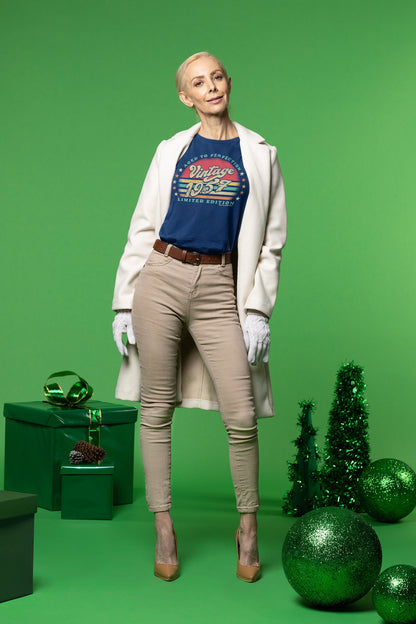 Custom Vintage 1958, Retro Sunset 65th Birthday Shirt For Her - Women born in 1957 - Aged To Perfection Limited Edition T-shirt Gift SUN-19