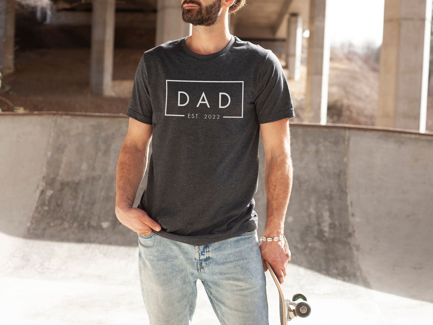 Custom Dad Est 2023 T-Shirt, ANY YEAR Dad Est 2023 Shirt, Shirt For New Father, Fathers Day Gifts, Birthday For Daddy, Cute Bday Tee DE-2023