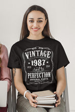 35th Birthday Gift For Men and Women - Vintage 1987 Aged To Perfection Mostly Original Parts T-shirt Gift idea. More colors available N-1987