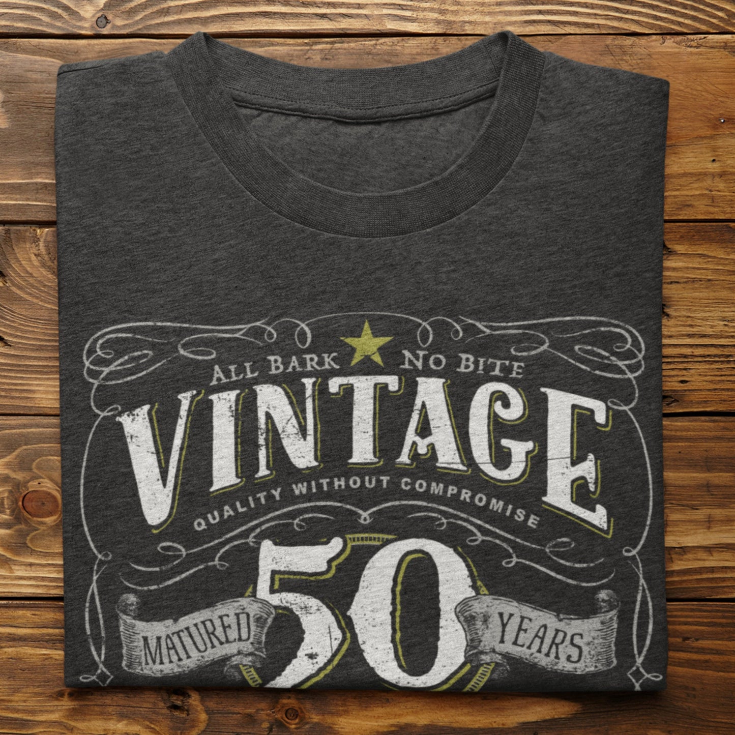 50th in 2023 Birthday Gift For Men and Women - Vintage 1973 Aged To Perfection® Mostly Original Parts Courage T-shirt Gift idea VIN-50-1973