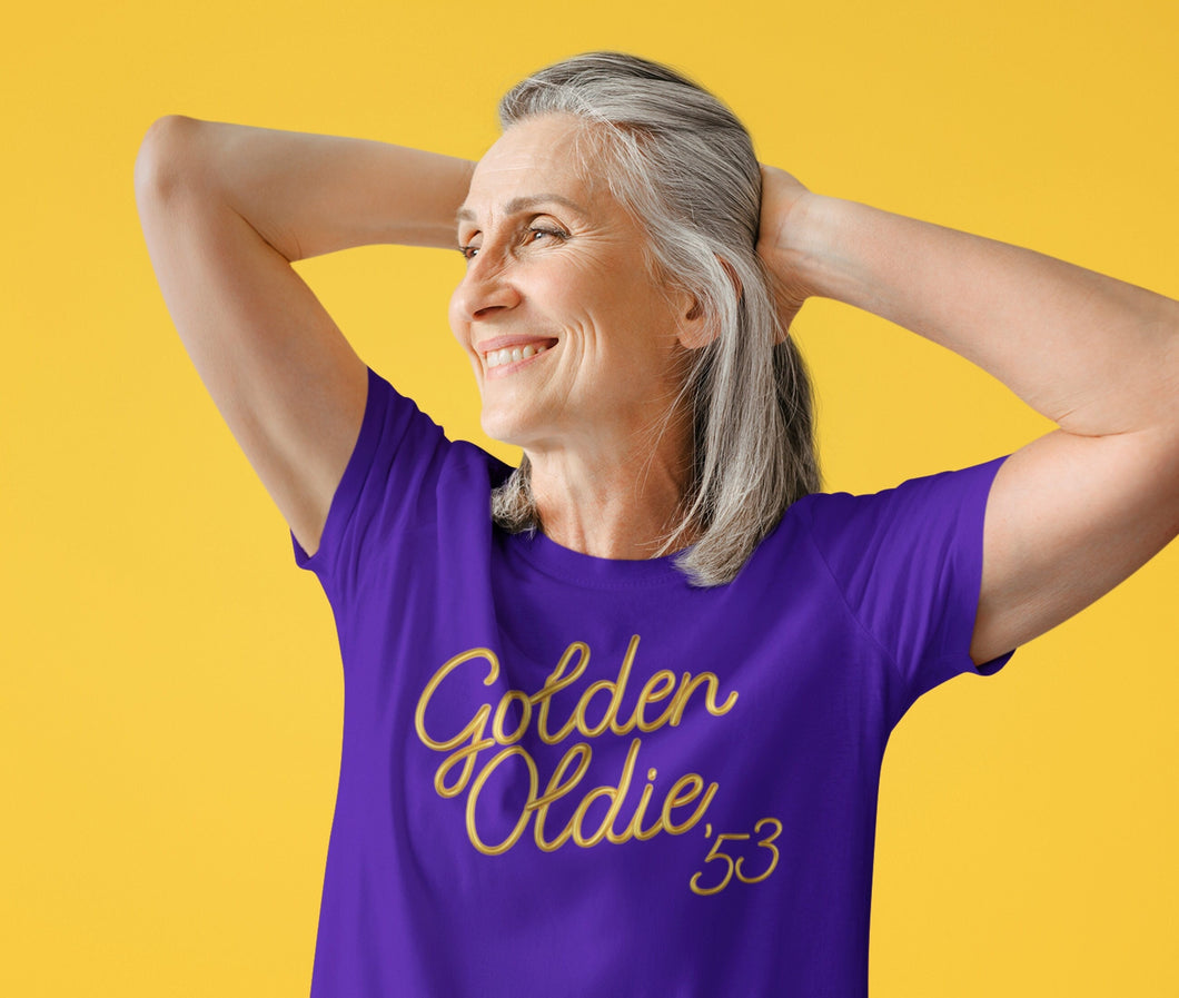 Funny 70th Birthday Gift for Men or Women - Golden Oldie 53 - 1953 - 70th Birthday Shirt for Grandfather T-shirt Aged To Perfection GO-53