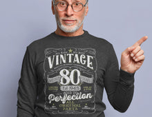 Vintage 80th Birthday T-shirt For Him - Aged To Perfection - Gift for Men - Vintage 1943,  Mostly Original Parts Gift idea.  V-80-1943