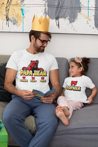 Personalized Papa Bear Shirt with Kids Names, or Grandkids, Custom Name Grandpa T-shirt, Father's Day Shirt For Pops, Personalized Gift