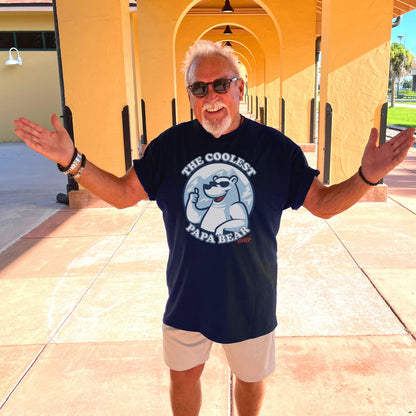 Coolest Papa Bear Ever Shirt, Polar Bear Fathers Day Shirt, Cool Papa T-Shirt, Fathers Day Gift For Daddy, New Dad T-shirt For Him S-205