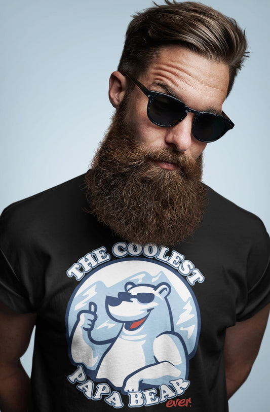 Coolest Papa Bear Ever Shirt, Polar Bear Fathers Day Shirt, Cool Papa T-Shirt, Fathers Day Gift For Daddy, New Dad T-shirt For Him S-205