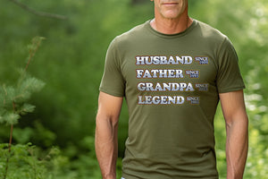 Custom 60th Birthday or Father's Day Shirt for Grandpa, Personalized Dad Shirt, Husband Father Grandpa Legend, Grandfather 50th 70th Gift v4