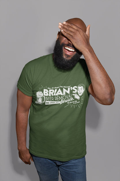 Brian's Beer Removal Service Shirt, Personalized Birthday Gift, Custom Father's Day, Custom Name, Dad Beer Gift, Gift For Dad, T-shirt 1316
