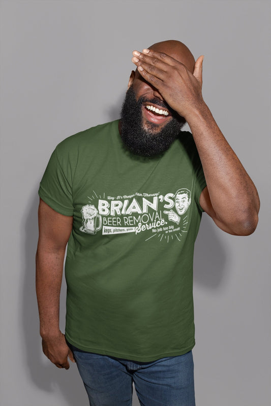 Brian's Beer Removal Service Shirt, Personalized Birthday Gift, Custom Father's Day, Custom Name, Dad Beer Gift, Gift For Dad, T-shirt 1316