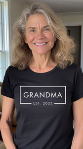 Grandpa and Grandma Est. 2023 Shirts, Gift for Grandparents, Baby Announcement Tee, Matching Family T-Shirts, Grandparents Couple S-215