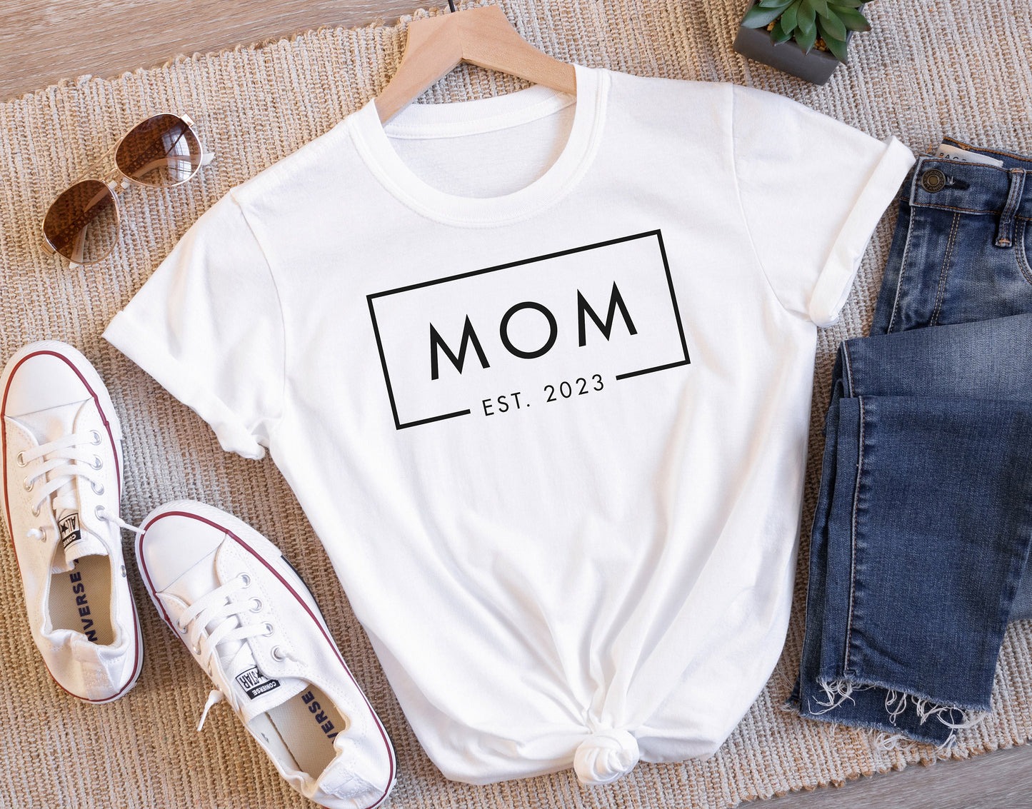Mom and Dad Est. 2023 Shirts, Fathers Day Gift for Parents, Baby Announcement Tee, New Dad, Matching Family T-Shirts, Daddy Bruh Couple S216