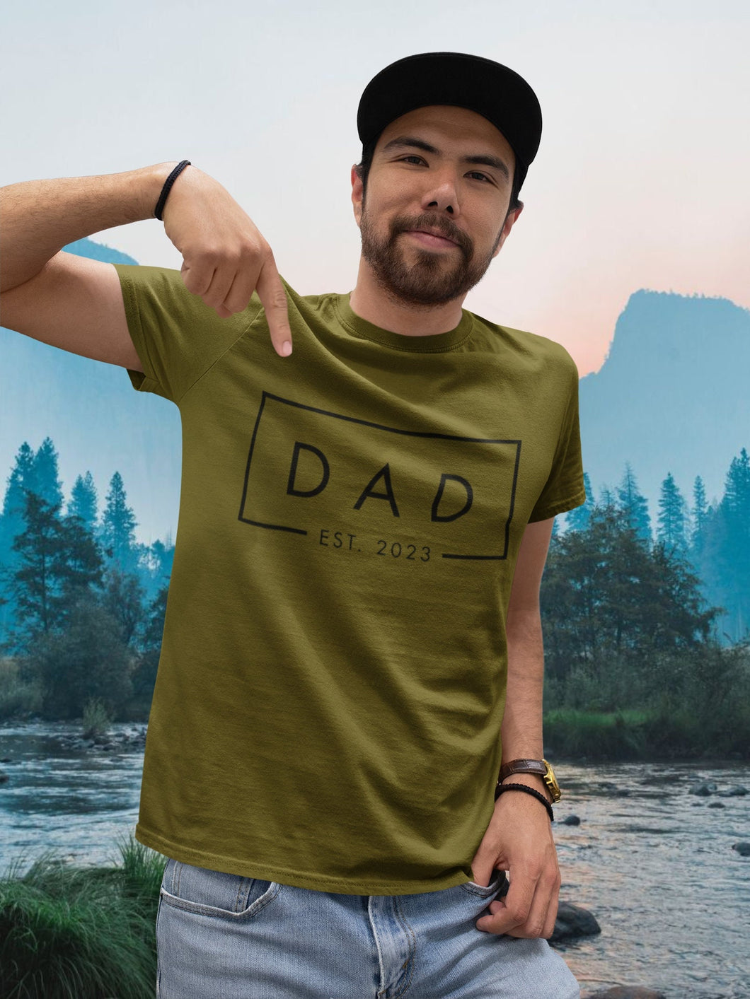 Dad Est 2023, Fathers Day Shirt, Baby Announcement Shirt, Daddy Since 2023 Shirt, Fathers Day Gift For Daddy, New Dad T-shirt For Him DE2023