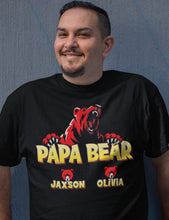 Personalized Papa Bear Shirt with Kids Names, or Grandkids, Custom Name Grandpa T-shirt, Father's Day Shirt For Dad, Personalized Gift Daddy