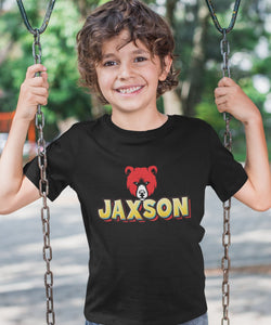 Personalized Kids Shirt, Custom Girl or Boy Name, Cute Bear Cub, Matching Family, Toddler Retro TShirt, Matching Papa Bear Infant T-Shirt