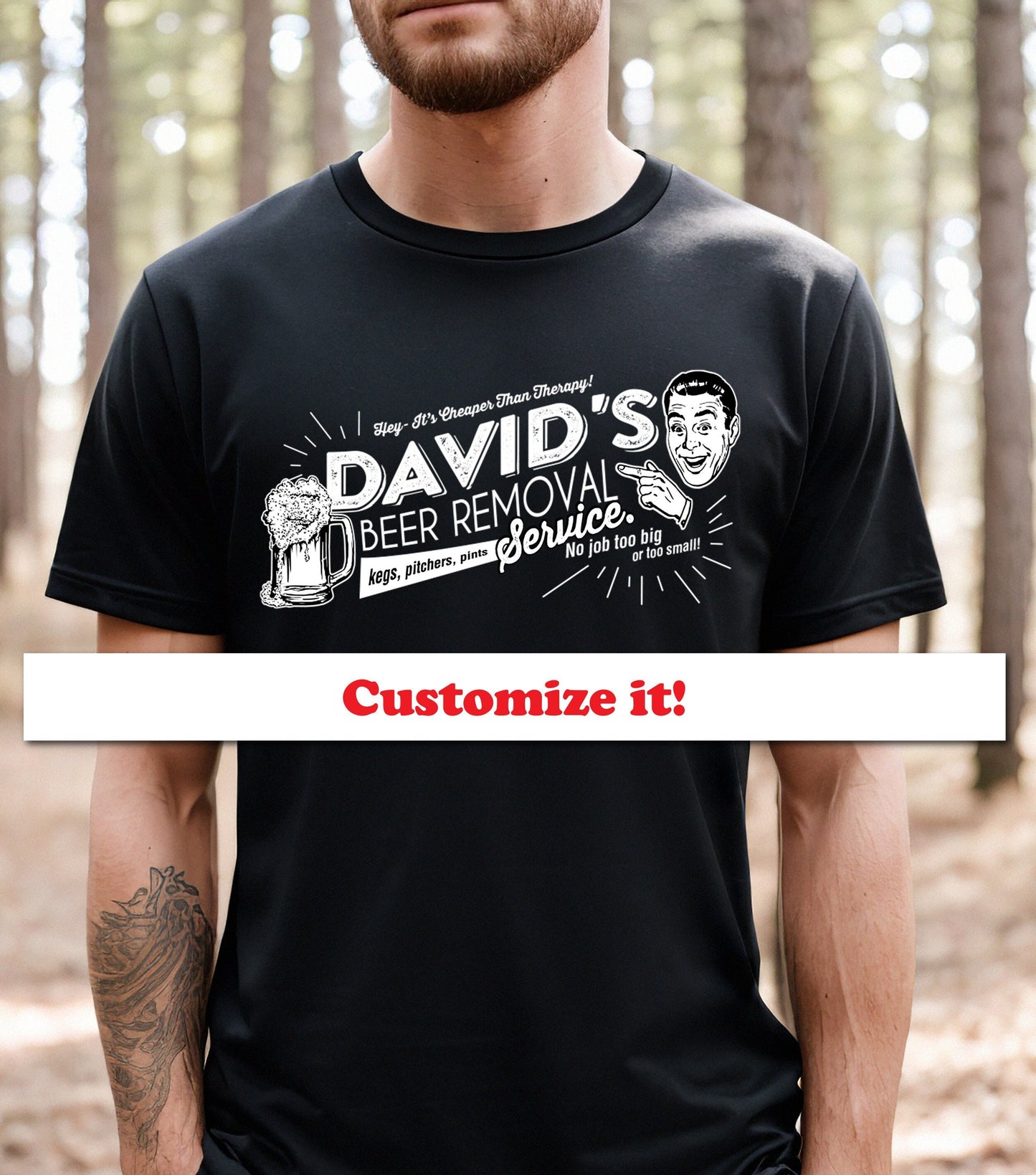 Funny Custom Name Beer Shirt, Custom Fathers Day, Beer Removal Service Shirt, Personalized Birthday Gift, Dad Beer Gift, Gift For Dad M1316
