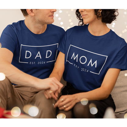 Custom Mom Est 2024 T-Shirt, ANY YEAR Mom Est 2023 Shirt, Shirt For New Mother, Mothers Day Gifts, Birthday For Mom, New Baby Tee ME-2024