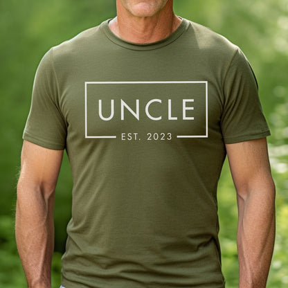 Custom Uncle Est 2024 T-Shirt, ANY YEAR Uncle Est 2023 Shirt, Shirt For New Uncle, Birthday Gifts, Custom Family Shirts, New Uncle Tee 2024