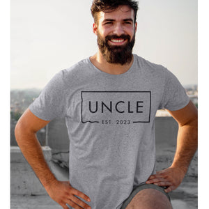 Custom Uncle Est 2024 T-Shirt, ANY YEAR Uncle Est 2023 Shirt, Shirt For New Uncle, Birthday Gifts, Custom Family Shirts, New Uncle Tee 2024