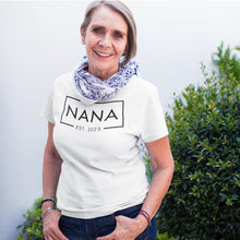 Custom Nana Est 2024 T-Shirt, ANY YEAR Nana Est 2023 Shirt, Shirt For New Nana, Birthday Gifts, Custom Family Shirts, Grandparents Tee 2024
