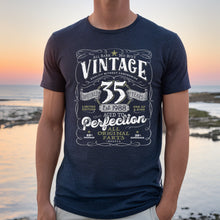 Vintage 35th Birthday T-shirt For Him - Aged To Perfection - Men and Women - Vintage 1988  Mostly Original Parts Gift idea.  V-35-1988