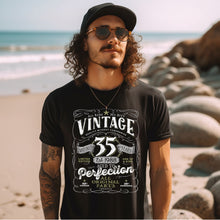 Vintage 35th Birthday T-shirt For Him - Aged To Perfection - Men and Women - Vintage 1988  Mostly Original Parts Gift idea.  V-35-1988