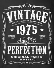 43rd in 2018 Birthday Gift For Men and Women - Vintage 1975 Aged To Perfection Mostly Original Parts T-shirt Gift idea. More colors N-1975